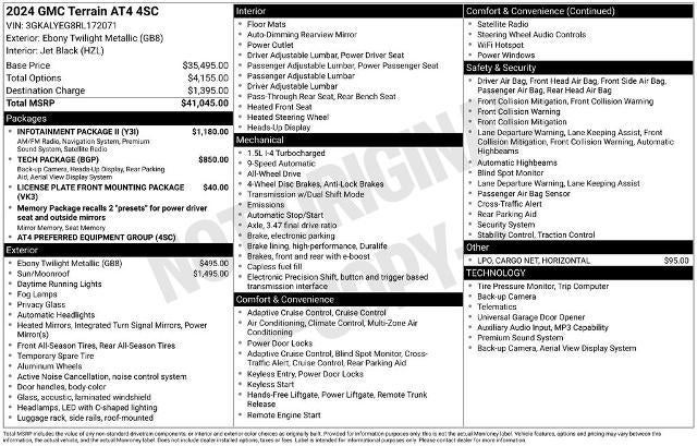 2024 GMC Terrain AWD 4dr AT4