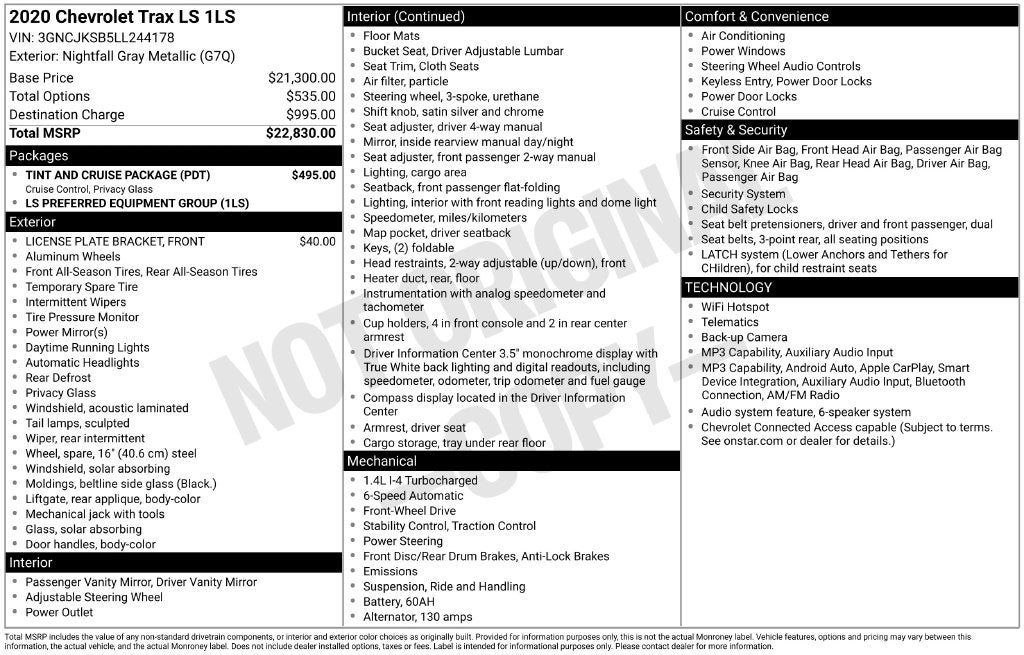 2020 Chevrolet Trax LS