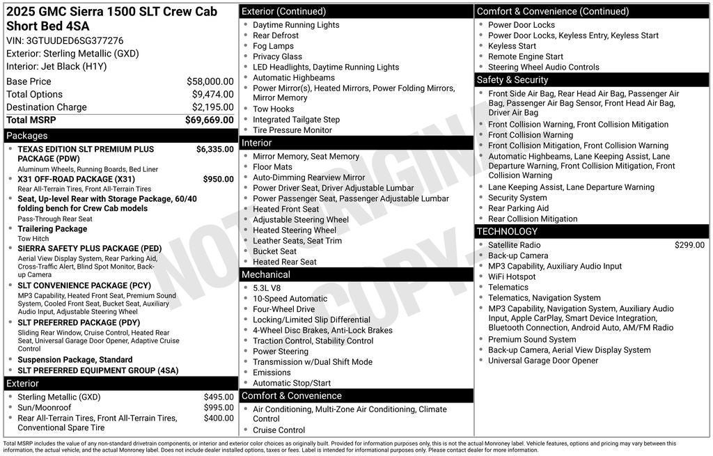 2025 GMC Sierra 1500 SLT
