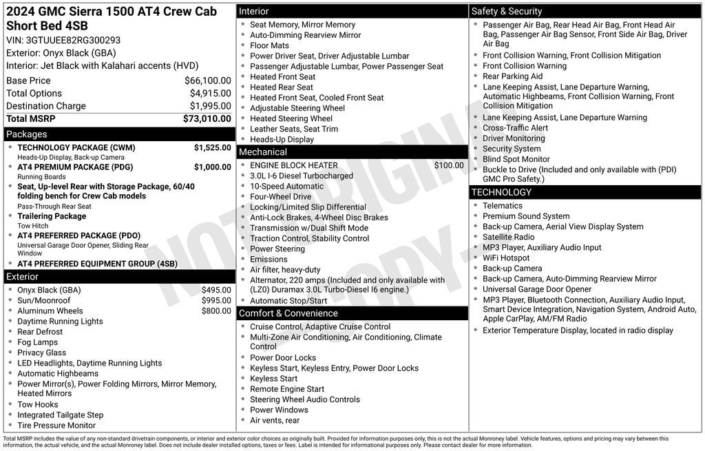 2024 GMC Sierra 1500 AT4