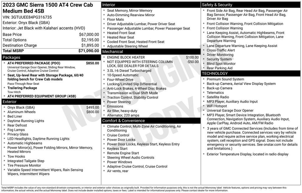 2023 GMC Sierra 1500 AT4