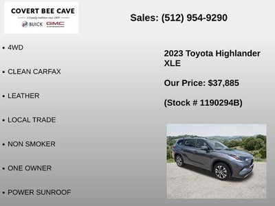 2023 Toyota Highlander XLE AWD (Natl)