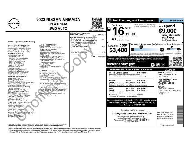 2023 Nissan Armada 4x2 Platinum