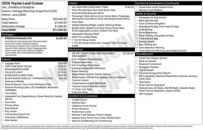 2026 Toyota Land Cruiser Base