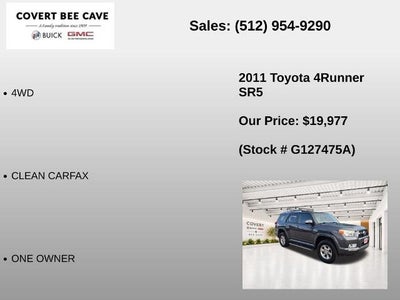 2011 Toyota 4Runner 4WD 4dr V6 SR5 (Natl)