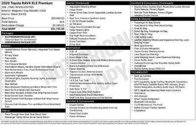 2020 Toyota RAV4 XLE Premium FWD (Natl)