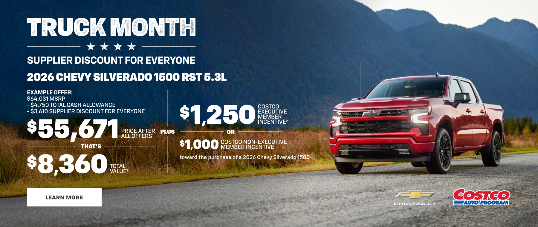 Supplier discount at Covert Chevrolet Hutto in Hutto TX.